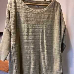 Pilcro Sage Green Knit Crew Neck Sweater